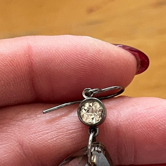 Elegant Silver Drop Earrings - Picture 6 of 6